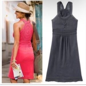 Athleta Shiloh Racerback Crochet Dress | Asphalt | Medium | GUC